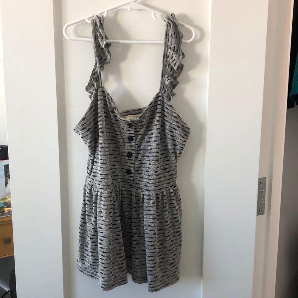 Grey peplum tank top